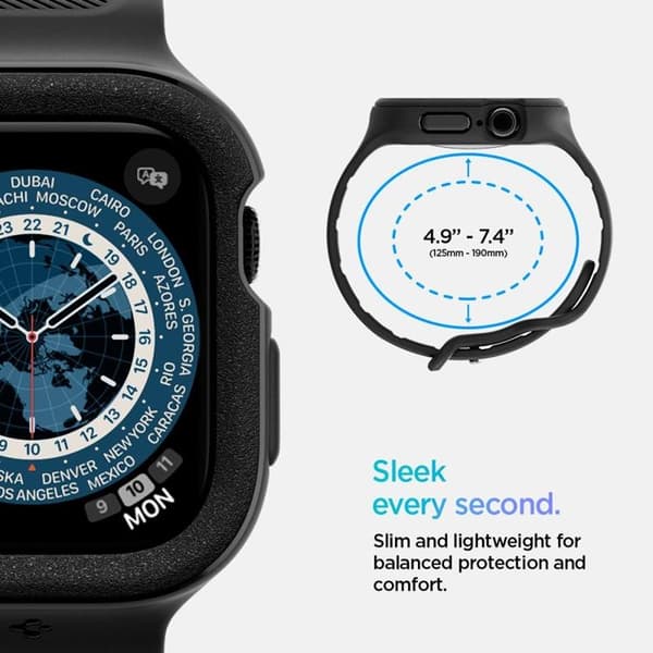 Spigen Apple Watch 42mm Serie 10 Armbånd Vault Pro - Sort Svart