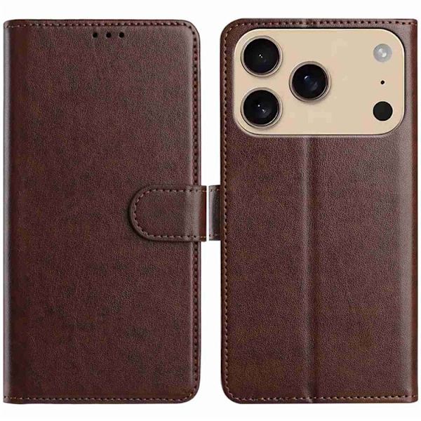 iPhone 17 Pro Max Plånboksfodral Folio - Coffee Brun