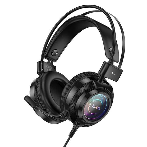 Hoco On-Ear Gaming Hörlurar USB-A/Jack 3.5mm - Svart Black