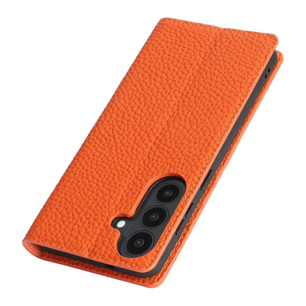 Plånboksfodral för Samsung Galaxy S26 Plus Äkta läder - Orange