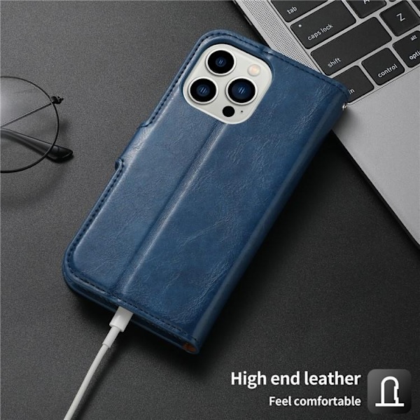 iPhone 15 Pro Plånboksfodral 2-in-1 Detachable - Blå