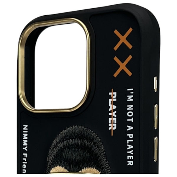 Nimmy Telefontaske til iPhone 16 Pro Max Cool & Cute 2.0 Monkey - Sort Black