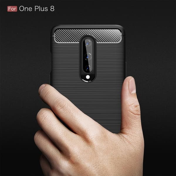 Carbon Fibre Skal OnePlus 8 - Blå Blå