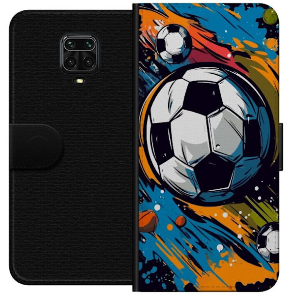 Pungcover til Xiaomi Redmi Note 9 Pro med Fodbolde