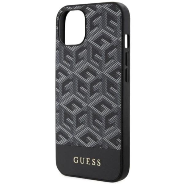 Guess iPhone 14 Plus -puhelimen kuori MagSafe GCube Stripes - Musta