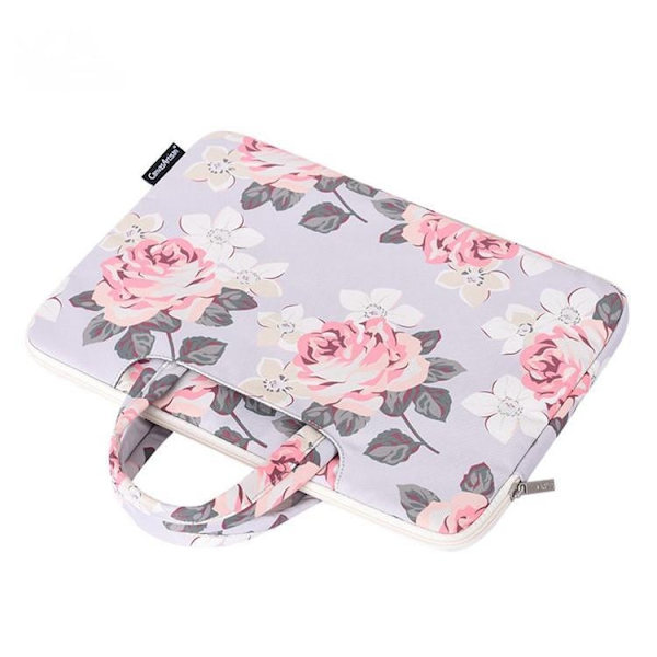 CANVASARTISAN Datorfodral 13" Floral - Grå Svart