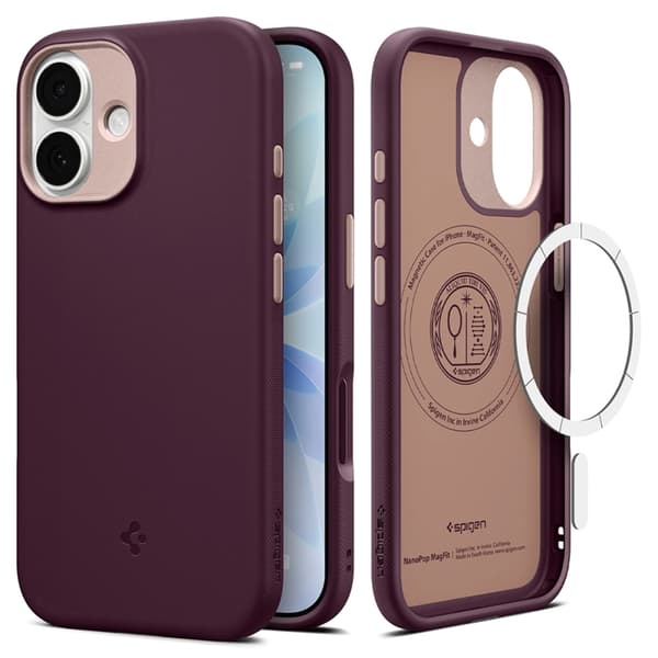 Spigen Telefontaske til iPhone 17 Magsafe Nano Pop - Bourgogne Bean Lila