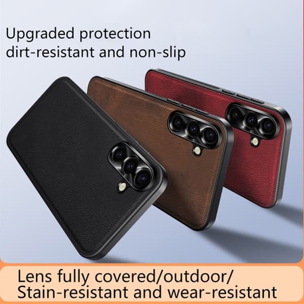 Mobilskal till Samsung Galaxy A55 5G PU + TPU + PC - Brun