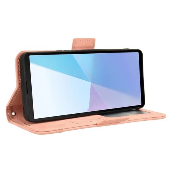 Sony Xperia 10 VI Plånboksfodral Konstläder - Rosa Rosa