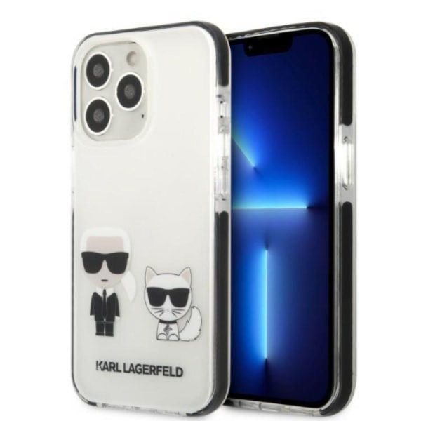Karl Lagerfeld iPhone 13 Pro -kotelo Karl & Choupette - valkoinen