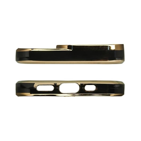 Galaxy A12 Skal Gold Frame - Svart Svart