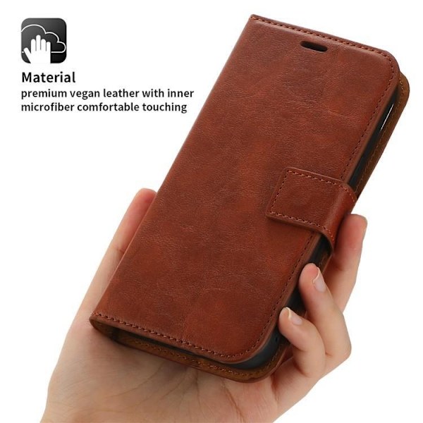 iPhone 15 Plus Plånboksfodral 2-in-1 Detachable - Brun