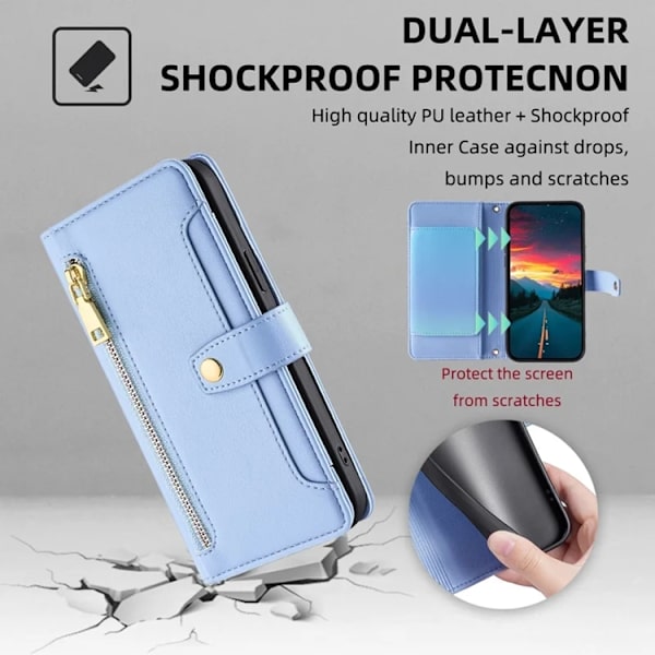 Galaxy M52 5G Plånboksfodral Drop Proof Blå