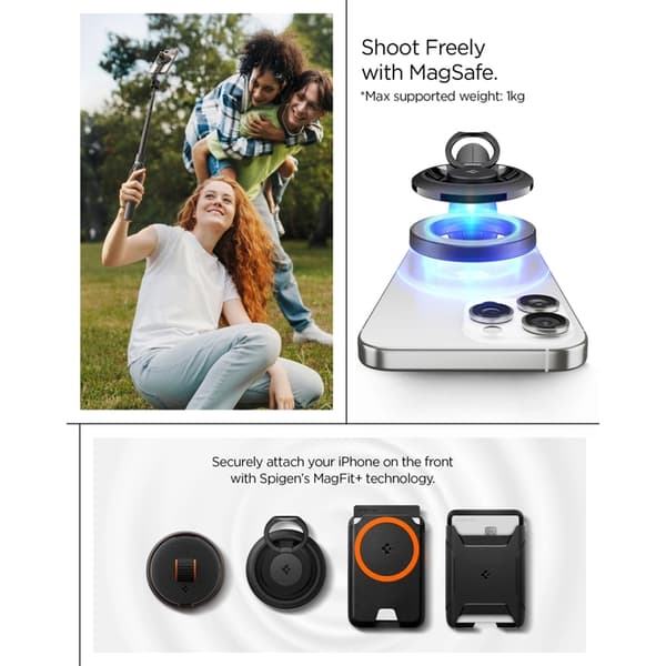 Spigen Selfiestick Bluetooth Tripod S582W - Svart Svart