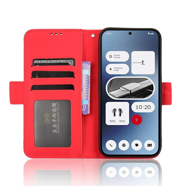 Nothing Phone (2a) Plus/(2a) Plånboksfodral Läder - Röd Röd