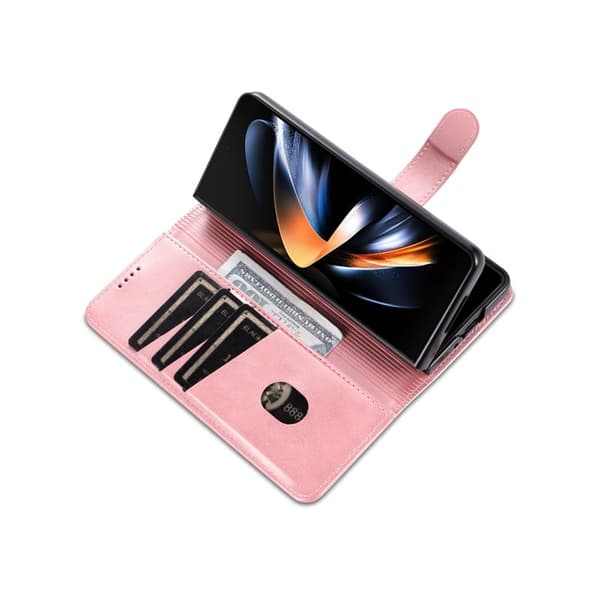 AZNS Samsung Galaxy Z Fold5 Plånboksfodral Konstläder - Roséguld