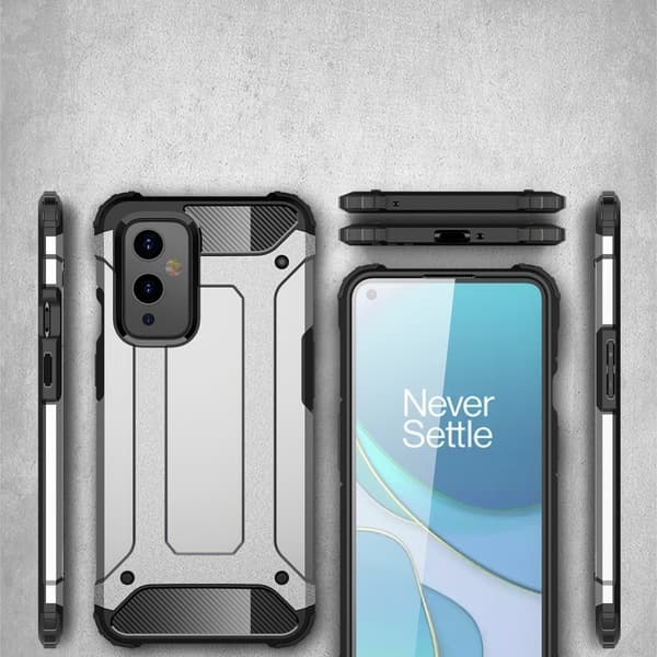 Hybrid Armor -suojakotelo Oneplus 9 - Musta Black