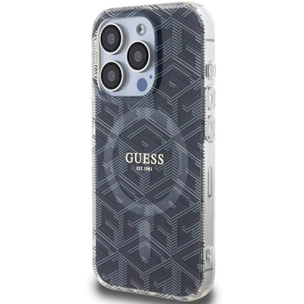 Guess iPhone 15 Pro Mobilskal Magsafe IML GCube - Svart Svart