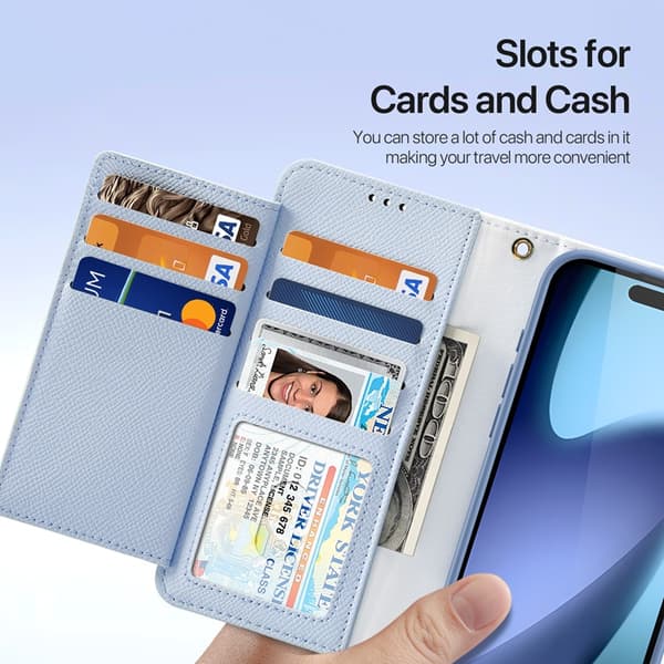 DUX DUCIS Lawa Series Plånboksfodral iPhone Air Äkta läder Blå