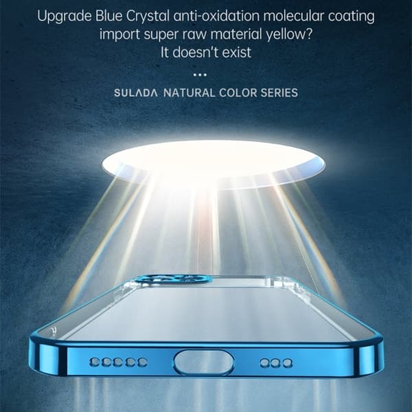 SULADA Mobilskal till iPhone 13 Drop-proof TPU Electroplating Svart