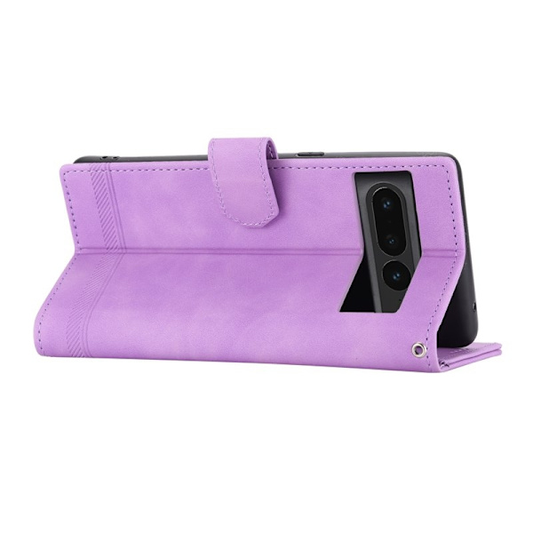 DIERFENG DF-03 Plånboksfodral för Google Pixel 7 Pro - Konstläder - Lila