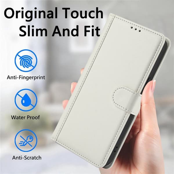 Plånboksfodral för Samsung Galaxy S26 Konstläder Ställfunktion - Vit