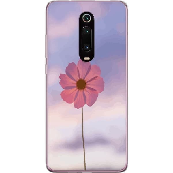 Mobilcover til Xiaomi Mi 9T Pro med lyserød blomst