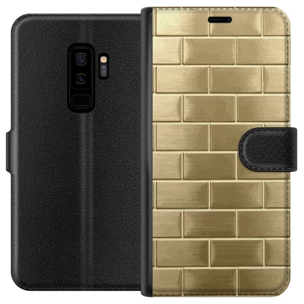 Plånboksfodral till Samsung Galaxy S9+ med Gyllene Murstenar
