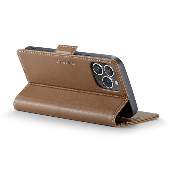 CASEME Plånboksfodral Konstläder för iPhone 13 Pro Max - Brun
