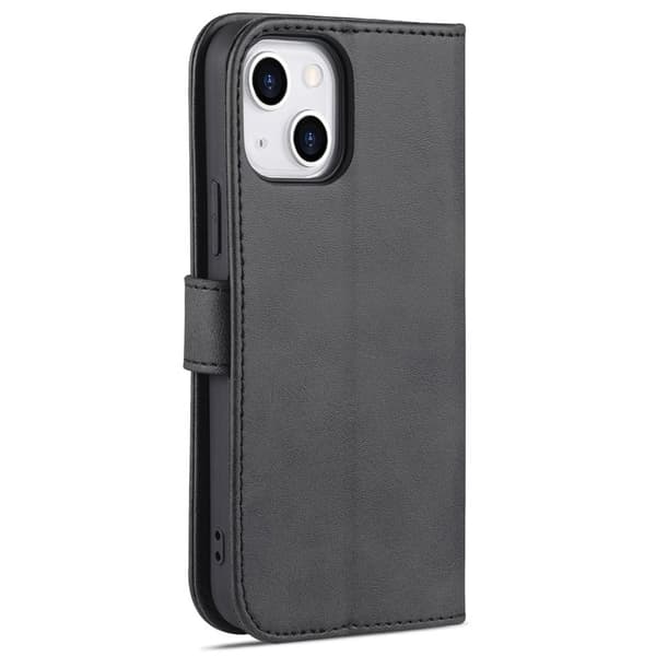 AZNS iPhone 14 Plånboksfodral Konstläder - Svart Anti-fall och Ställ