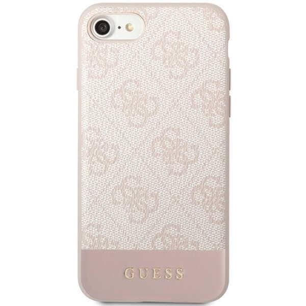 Guess iPhone 7/8/SE (2020/2022) Mobilskal 4G Stripe - Rosa Rosa