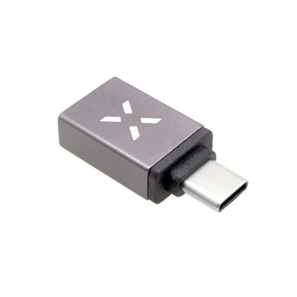 FIXED LINK USB-C Hane till USB-A Hona adapter Grå
