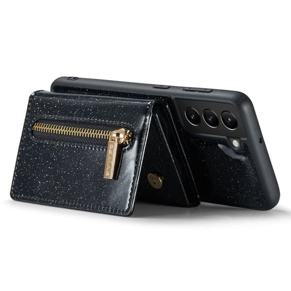 DG.MING M3 Series Samsung Galaxy S24 Konstläder Plånboksfodral Svart