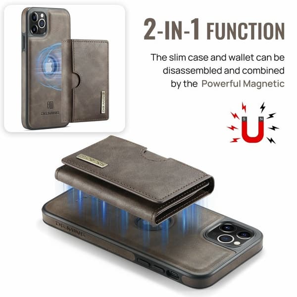 DG.MING M6 Series Mobilskal till iPhone 11 Pro Max Magnetiskt Brun