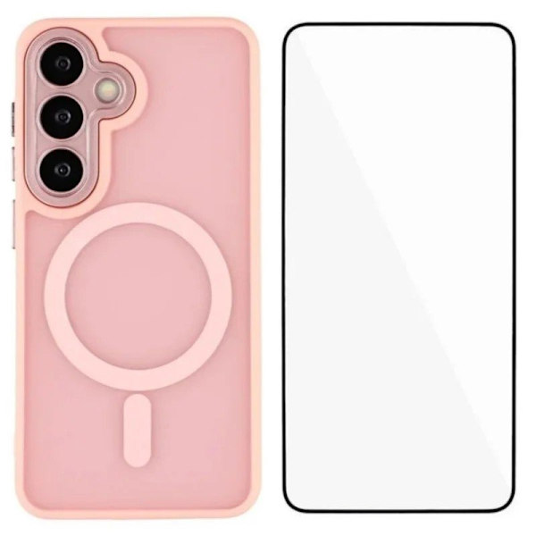 WANLONFENG Mobilskal för Samsung Galaxy S26 Plus Magnetiskt PC + TPU - Rosa