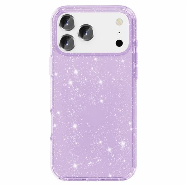 AMORUS Mobilskal till iPhone 17 Pro Shockproof - GlitterLila Lila