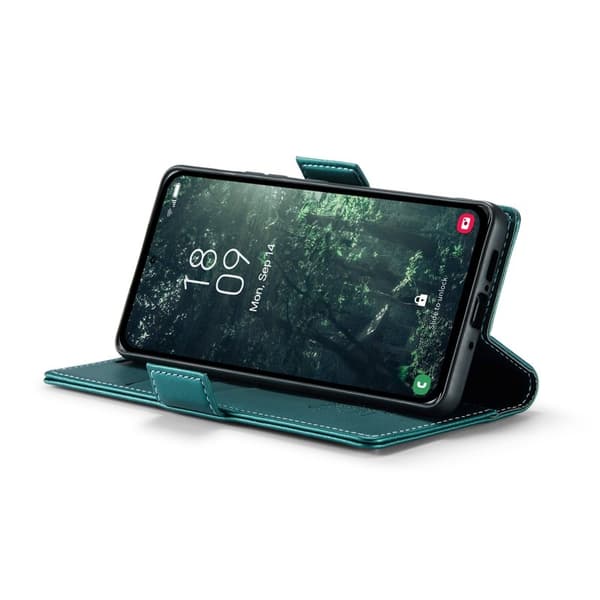 CASEME Plånboksfodral Konstläder för Samsung Galaxy A35 5G - Grön