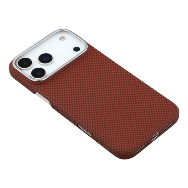 X-LEVEL Mobilskal till iPhone 17 Pro MagSafe Carbon Nanofiber - Röd Röd