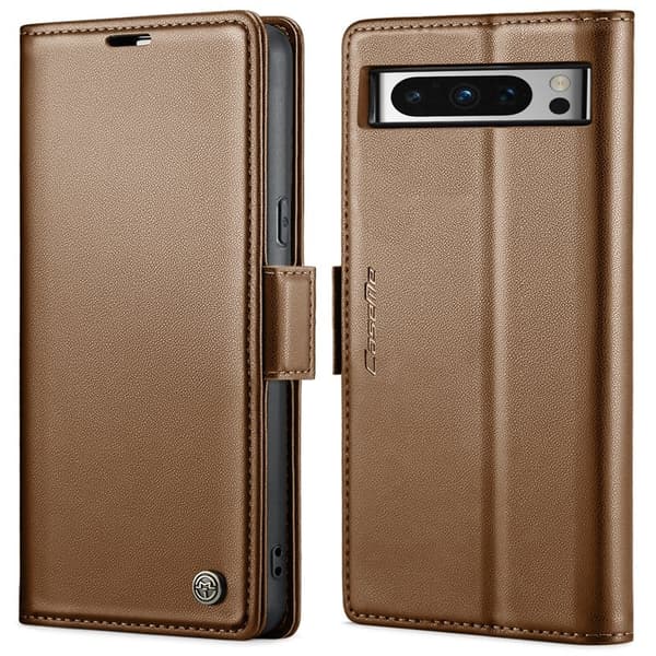 CASEME Plånboksfodral Konstläder till Google Pixel 8 Pro - Brun
