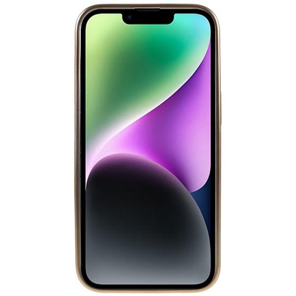 FIERRE SHANN iPhone 14 Plus Plånboksfodral Äkta läder - Brun