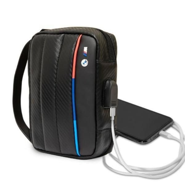 BMW Arrangör Väska Carbon Tricolor - Musta Black