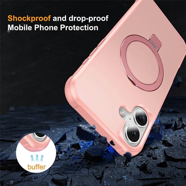Mobilskal till iPhone 17 MagSafe TPU+PC Kickstand - Rosa Rosa