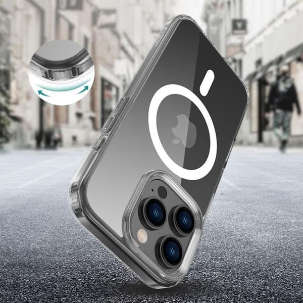 Tech-Protect Mobilskal till iPhone 16 Pro Magsafe Flexair Hybrid - Clear Transparent