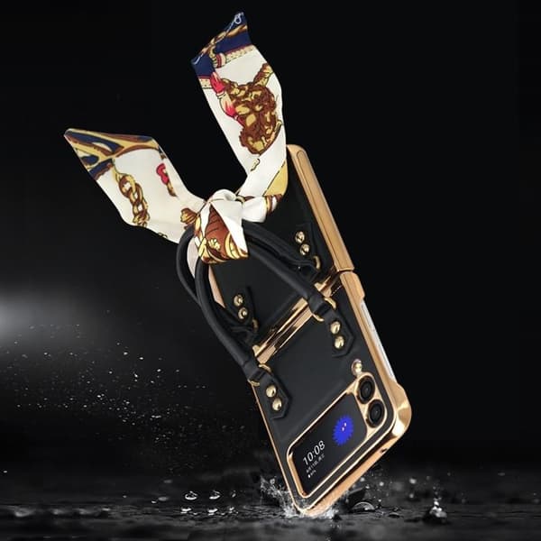 GKK Galaxy Z Flip 3 5G Skal Handväska - Vit Vit