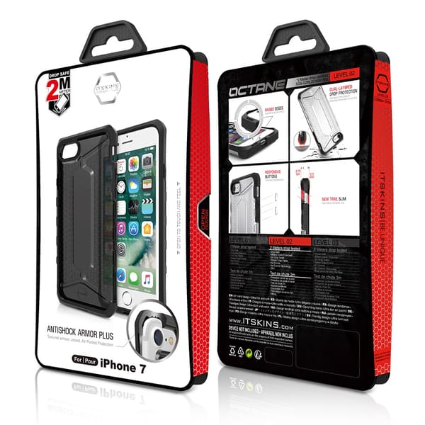 Itskins Octane Cover til iPhone 7 Plus - Clear Transparent