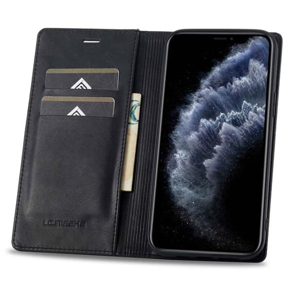 LC.IMEEKE iPhone 11 Pro Plånboksfodral Konstläder - Svart