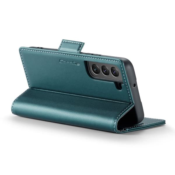 CASEME Plånboksfodral Konstläder för Samsung Galaxy S22+ 5G - Grön
