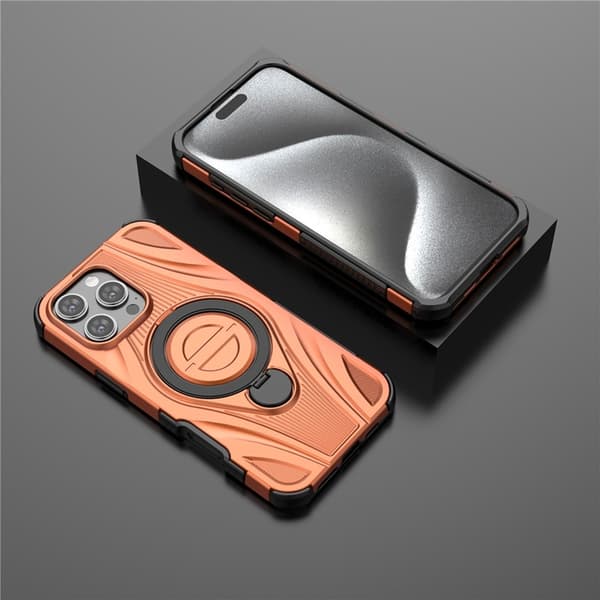 Mobilskal till iPhone 16 Pro MagSafe Magnetic Kickstand - Orange Orange