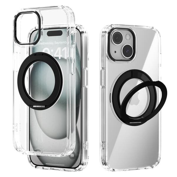 ABEEL Q-LUCK Mobilskal till iPhone 13 Shockproof Med Kickstand Svart