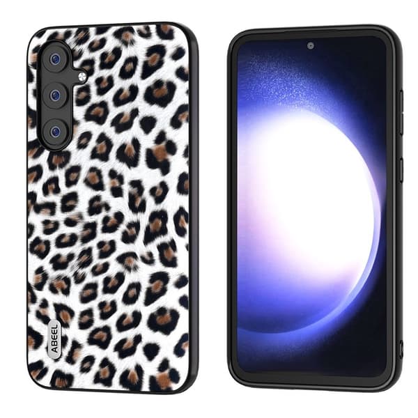 ABEEL Mobilskal till Samsung Galaxy S23 FE Leopard Textur Silver